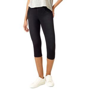 Hue Womens Game Changing Hi-Rise Capri Denim Leggings